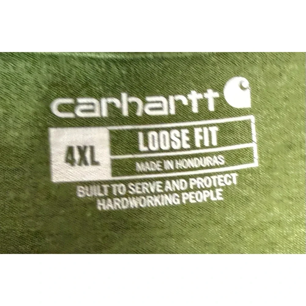 Carhartt Relaxed Fit Long Sleeve Shirt Lot Of 2 Green Men's Size 4XL